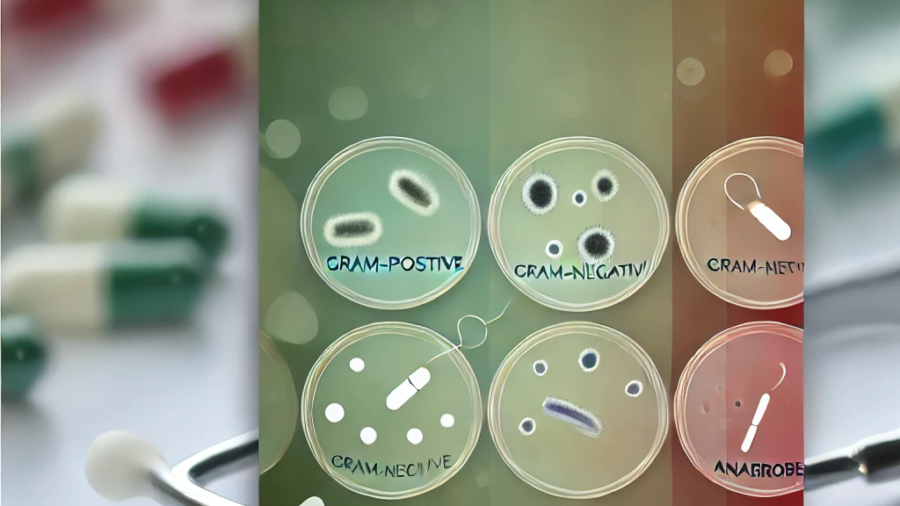 DALL·E 2024-10-19 12.18.23 - A visually appealing cover image for a medical blog post on antibiotics, showcasing a combination of petri dishes with bacteria cultures (representing